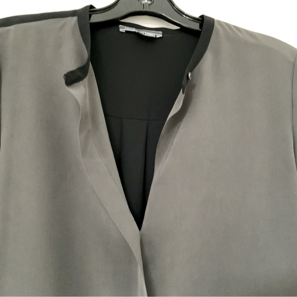 Vince Silk Color Blocked Tunic
